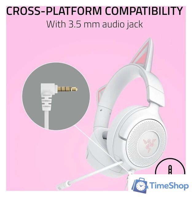 Наушники Razer Kraken Kitty V3 X Pro (белый) - Изображение №9 — Интернет-магазин Time-Shop