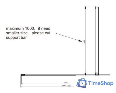 Душевая стенка Ambassador Walk-in 15031111 110 - Изображение №8 — Интернет-магазин Time-Shop