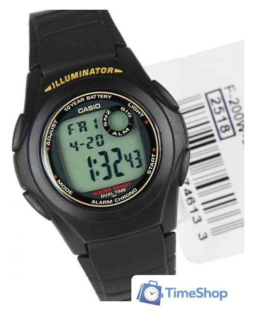 Наручные часы Casio F-200W-9A - Изображение №2 — Интернет-магазин Time-Shop