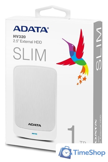 Внешний накопитель ADATA HV320 AHV320-1TU31-CWH 1TB (белый) - Изображение №6 — Интернет-магазин Time-Shop