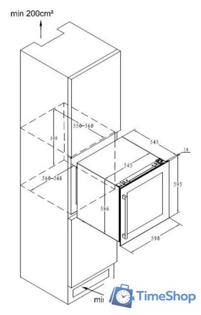 Винный шкаф Kluge KCW3602B - Изображение №4 — Интернет-магазин Time-Shop