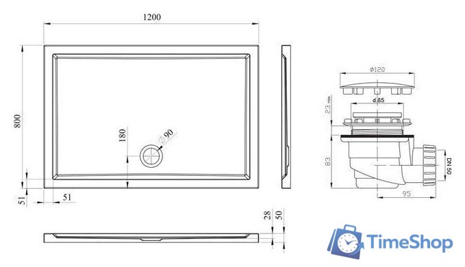 Душевой поддон Lavinia Boho One 3701712S 120х80 - Изображение №8 — Интернет-магазин Time-Shop