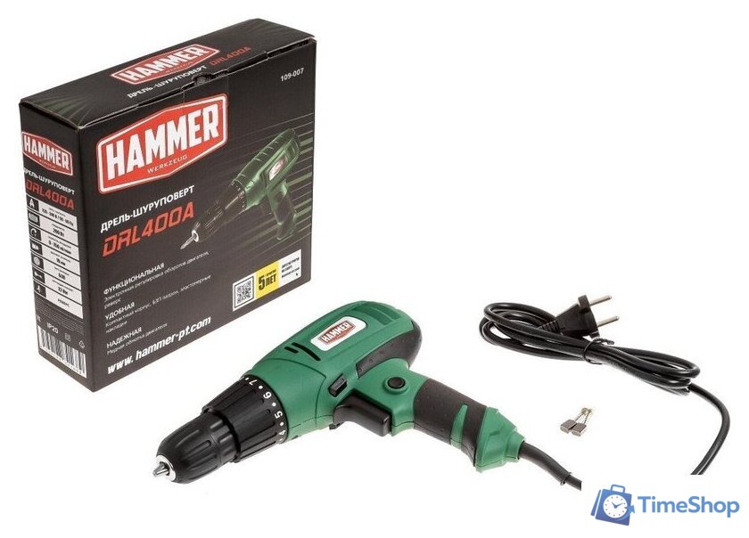 Дрель-шуруповерт Hammer DRL400A - Изображение №11 — Интернет-магазин Time-Shop