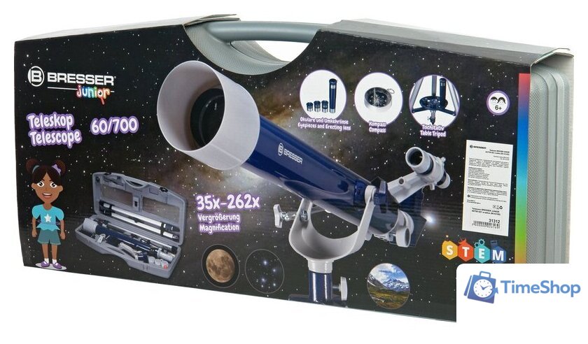 Телескоп Bresser Junior 60/700 AZ1 в кейсе 31312 - Изображение №11 — Интернет-магазин Time-Shop