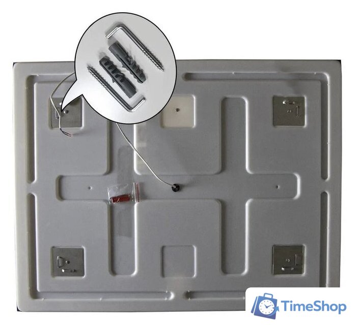  Пекам Зеркало Greta 100x60 greta-100x60spcl (с подогревом, подсветкой, сенсором на прикосновение и часами) - Изображение №17 — Интернет-магазин Time-Shop