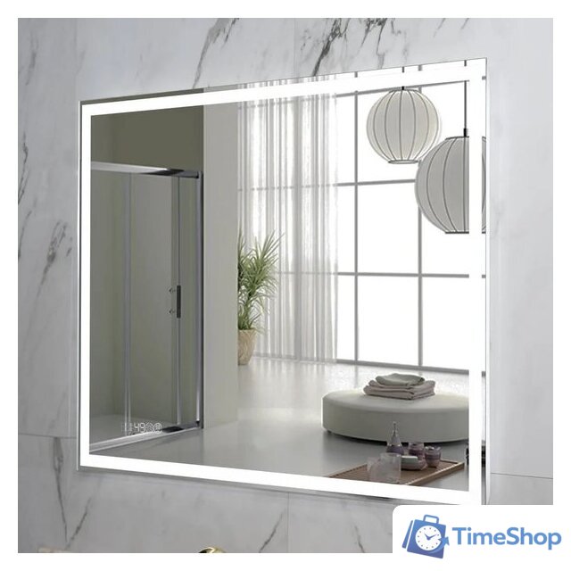  Пекам Зеркало Greta 100x60 greta-100x60spcl (с подогревом, подсветкой, сенсором на прикосновение и часами) - Изображение №8 — Интернет-магазин Time-Shop
