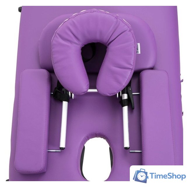 Массажный стол Atlas Sport складной 2-с 60 см деревянный (фиолетовый) - Изображение №4 — Интернет-магазин Time-Shop