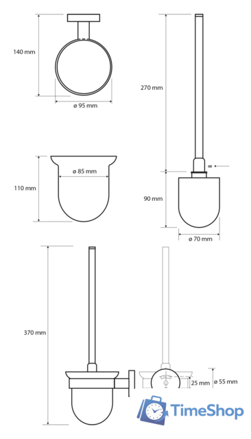 Ершик для унитаза Bemeta White 104113014 - Изображение №2 — Интернет-магазин Time-Shop