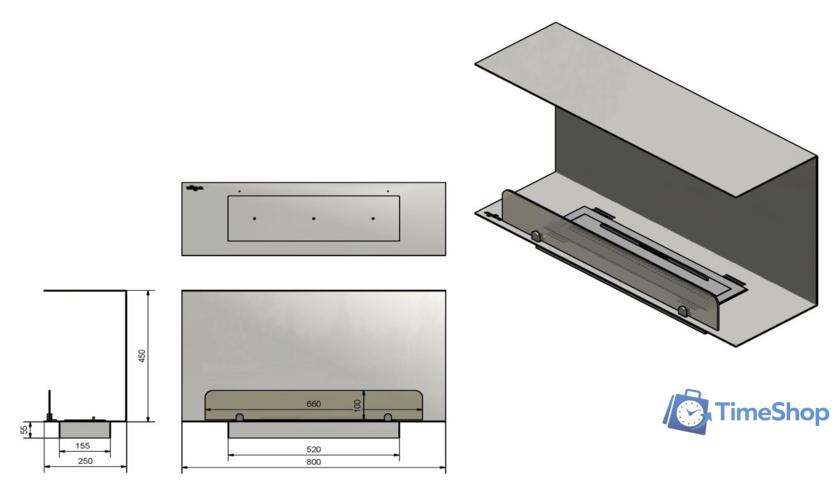 Биокамин Infire Inside C800 Vers1 - Изображение №7 — Интернет-магазин Time-Shop