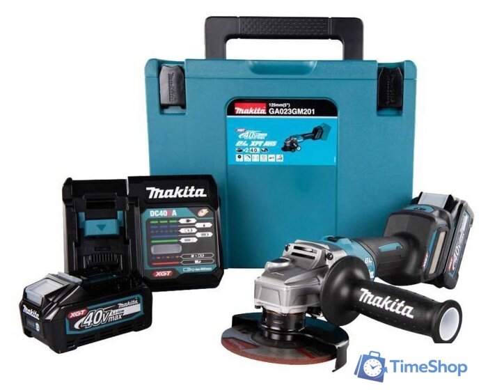 Угловая шлифмашина Makita GA023GM201 (с 2-мя АКБ, кейс) - Изображение №1 — Интернет-магазин Time-Shop