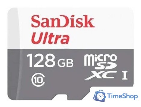 Карта памяти SanDisk Ultra microSDXC SDSQUNR-128G-GN3MN 128GB - Изображение №1 — Интернет-магазин Time-Shop