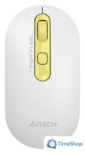 Мышь A4Tech Fstyler FG20 (белый/золотистый) - Изображение №1 — Интернет-магазин Time-Shop