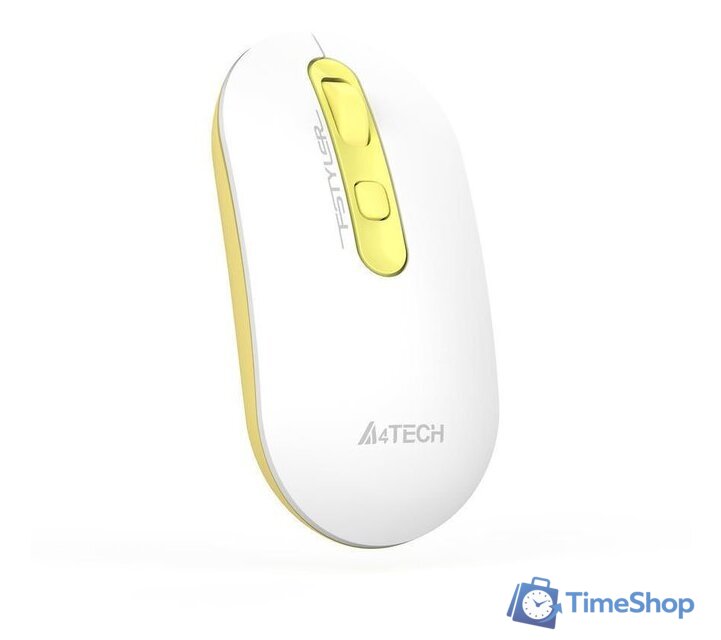 Мышь A4Tech Fstyler FG20 (белый/золотистый) - Изображение №3 — Интернет-магазин Time-Shop