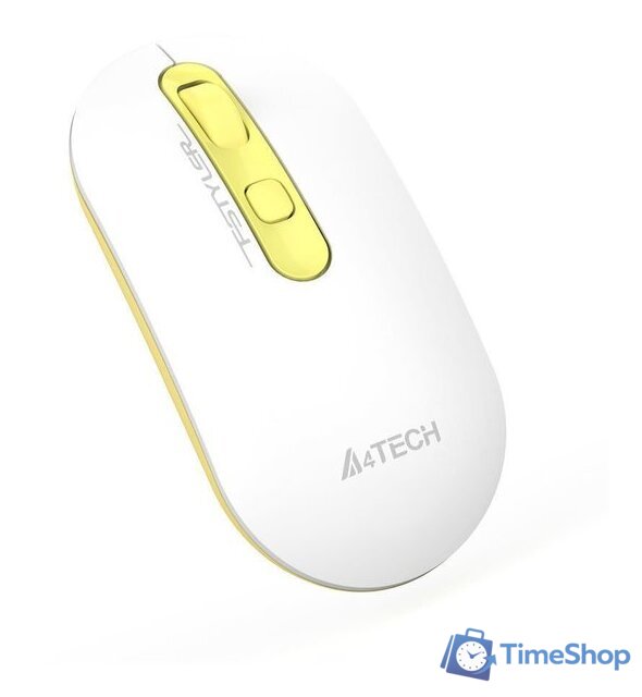 Мышь A4Tech Fstyler FG20 (белый/золотистый) - Изображение №2 — Интернет-магазин Time-Shop