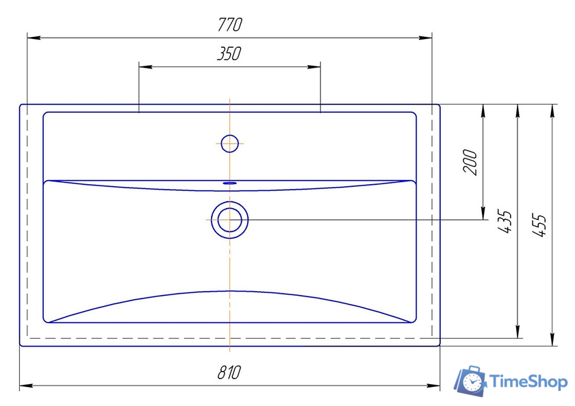 Умывальник Kirovit Фостер 800 - Изображение №4 — Интернет-магазин Time-Shop