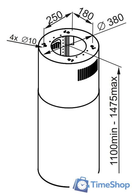 Кухонная вытяжка HOMSair Fly 1000PH (черный) - Изображение №12 — Интернет-магазин Time-Shop