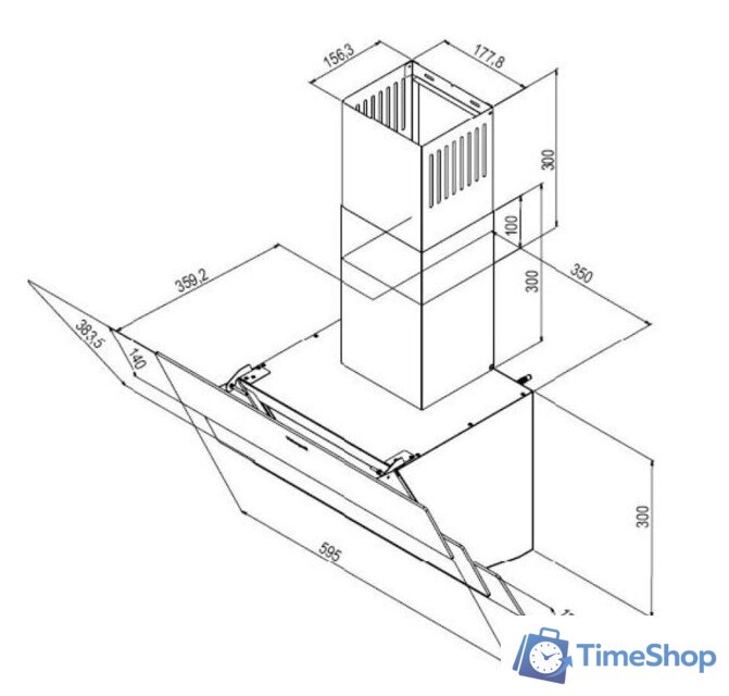 Кухонная вытяжка Weissgauff Yota 606 Touch Black Glass - Изображение №8 — Интернет-магазин Time-Shop