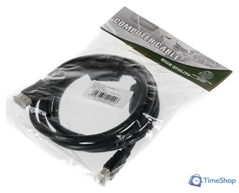 Кабель Ningbo HDMI-1.8M-MG(VER1.4) (1.8 м, черный) - Изображение №2 — Интернет-магазин Time-Shop