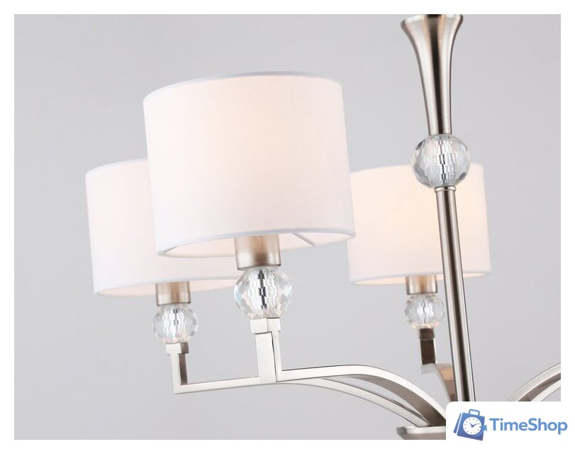 Подвесная люстра Ambrella light LH71121/5 SN/WH (никель/белый) - Изображение №6 — Интернет-магазин Time-Shop