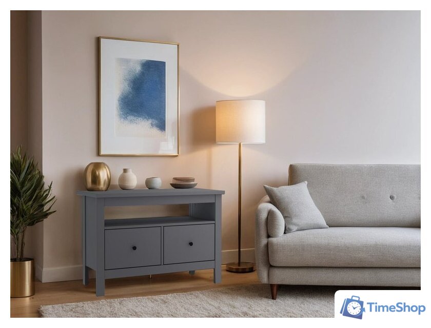 Тумба Mio Tesoro Сага 2.08.03.080.4 (серый) - Изображение №5 — Интернет-магазин Time-Shop