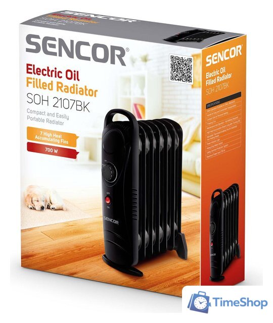 Масляный радиатор Sencor SOH 2107BK - Изображение №7 — Интернет-магазин Time-Shop