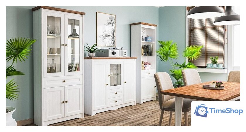 Кухонный стол Elva Вилла NEM07SO-1740/810/760 (04) (белый/дуб стирлинг) - Изображение №3 — Интернет-магазин Time-Shop