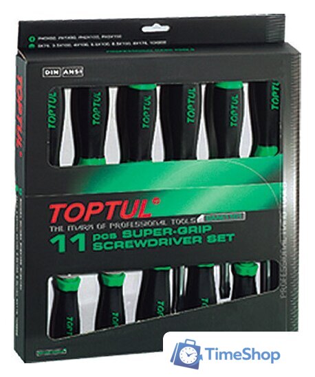 Набор отверток Toptul GAAE1101 11 предметов - Изображение №1 — Интернет-магазин Time-Shop
