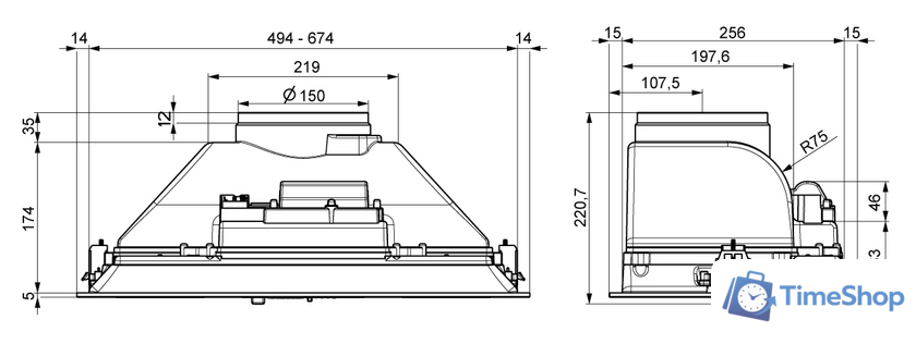 Кухонная вытяжка Elikor Breeze 70Н-450-П3Д (нержавеющая сталь) (162280) - Изображение №2 — Интернет-магазин Time-Shop