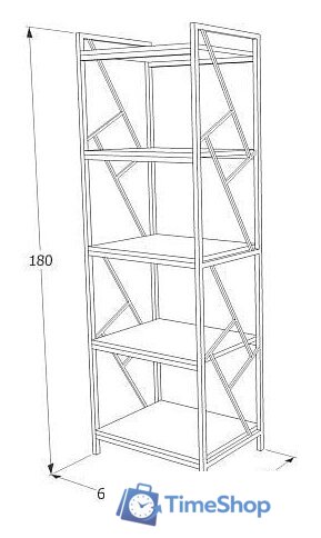 Стеллаж Signal Tablo R5 (дуб/темно-коричневый) - Изображение №6 — Интернет-магазин Time-Shop