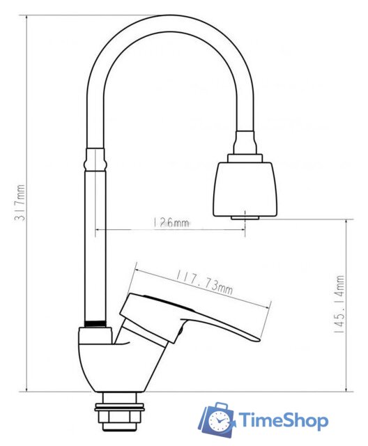 Смеситель Econoce EC0291WT - Изображение №2 — Интернет-магазин Time-Shop