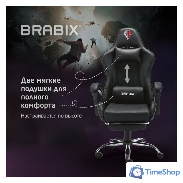 Игровое (геймерское) кресло Brabix Dexter Gm-135 532800 (черный) - Изображение №19 — Интернет-магазин Time-Shop