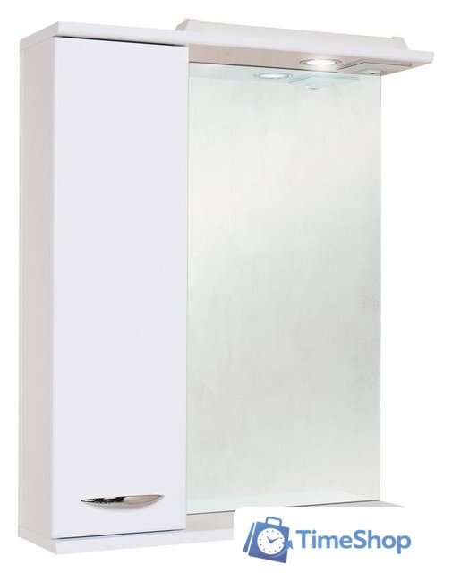  Onika Шкаф с зеркалом Ника 60.01 левый (белый) [206015] - Изображение №1 — Интернет-магазин Time-Shop