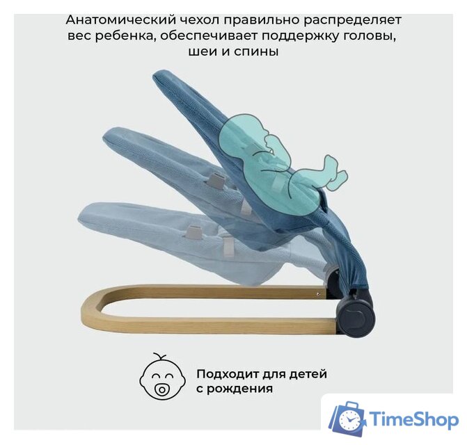 Шезлонг Amarobaby Baby relax AB22-25BR/19 (голубой) - Изображение №14 — Интернет-магазин Time-Shop