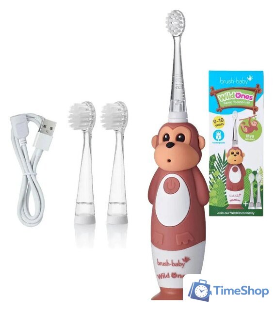Электрическая зубная щетка Brush-Baby WildOnes Monkey - Изображение №1 — Интернет-магазин Time-Shop