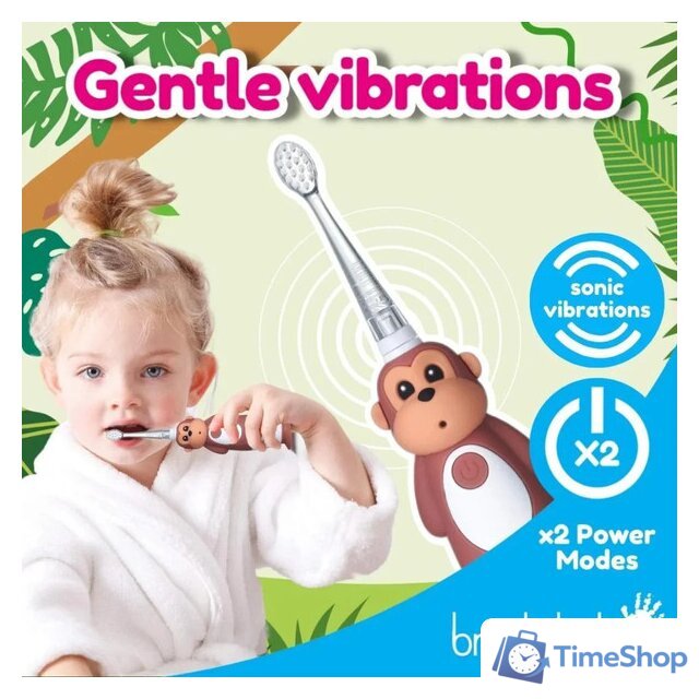 Электрическая зубная щетка Brush-Baby WildOnes Monkey - Изображение №5 — Интернет-магазин Time-Shop