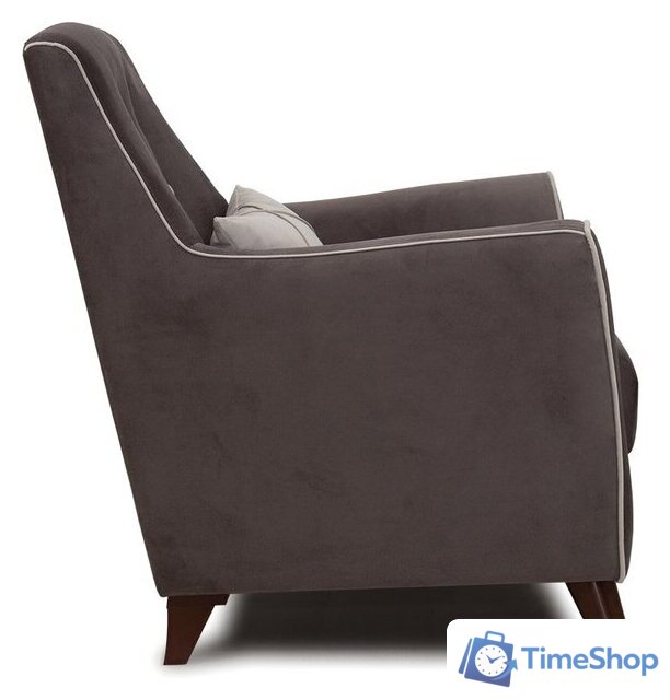 Интерьерное кресло Нижегородмебель Френсис ТК 261 (офелия/амиго велюр, коричневый) - Изображение №3 — Интернет-магазин Time-Shop