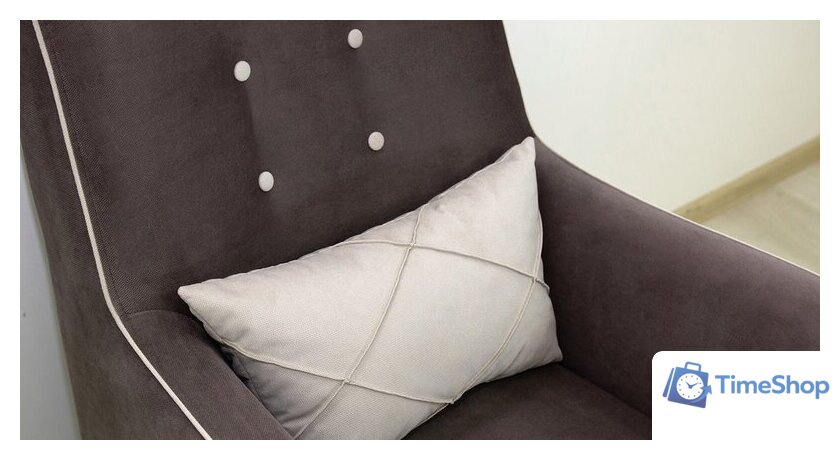 Интерьерное кресло Нижегородмебель Френсис ТК 261 (офелия/амиго велюр, коричневый) - Изображение №7 — Интернет-магазин Time-Shop