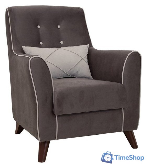 Интерьерное кресло Нижегородмебель Френсис ТК 261 (офелия/амиго велюр, коричневый) - Изображение №1 — Интернет-магазин Time-Shop