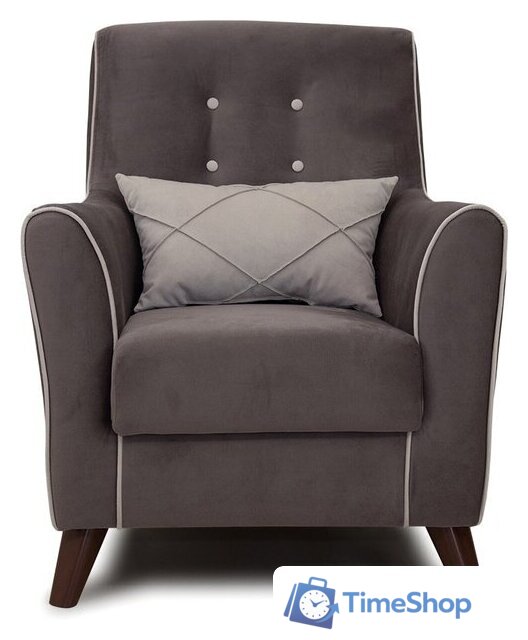 Интерьерное кресло Нижегородмебель Френсис ТК 261 (офелия/амиго велюр, коричневый) - Изображение №2 — Интернет-магазин Time-Shop