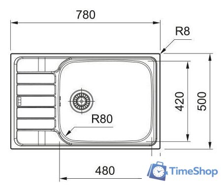 Кухонная мойка Franke Spark SKL 611-78/50 XL 101.0712.229 (нержавеющая сталь) - Изображение №2 — Интернет-магазин Time-Shop