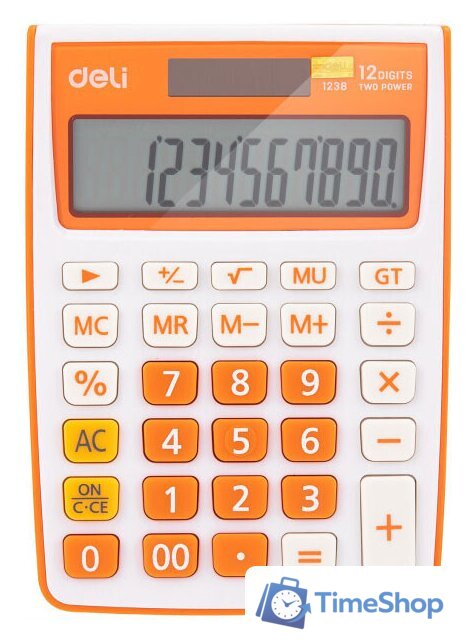 Бухгалтерский калькулятор Deli E1238/OR - Изображение №1 — Интернет-магазин Time-Shop
