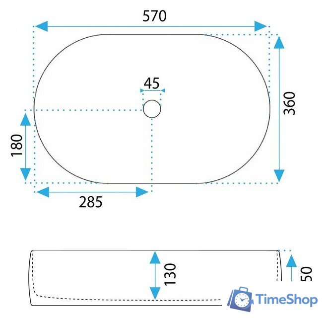 Умывальник Rea Alma U0600 - Изображение №7 — Интернет-магазин Time-Shop