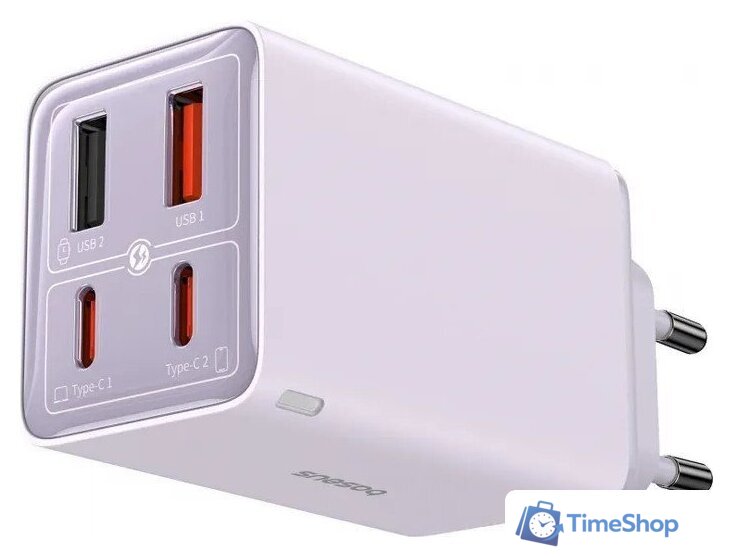 Сетевое зарядное Baseus GaN6 Pro Fast Charger 2C+2U 65W P10162701533-00 (фиолетовый) - Изображение №3 — Интернет-магазин Time-Shop