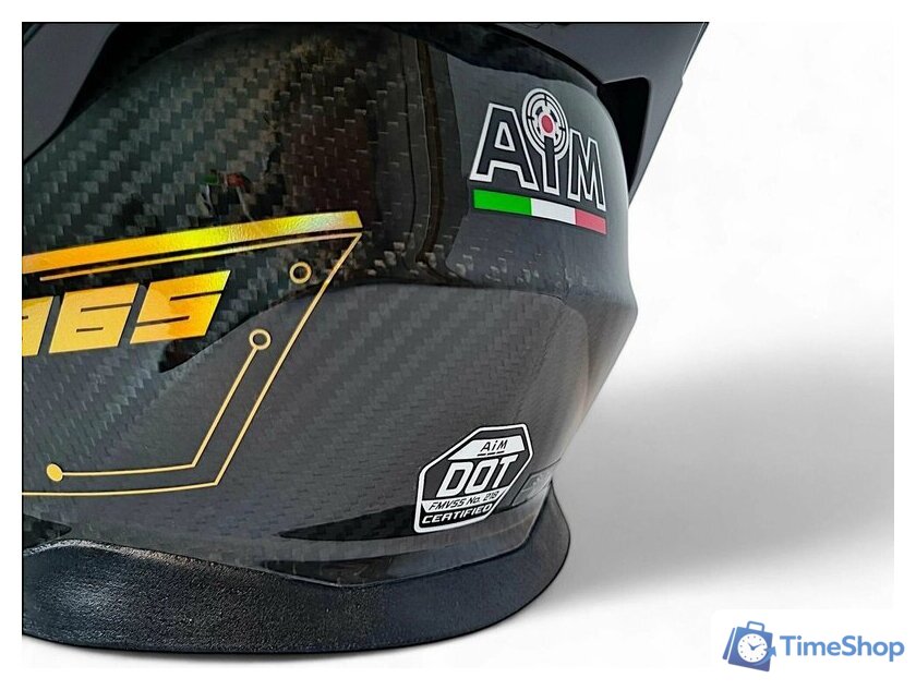 Мотошлем AIM RH365 365-012-M (M, Carbon Kaiqi Golden) - Изображение №9 — Интернет-магазин Time-Shop