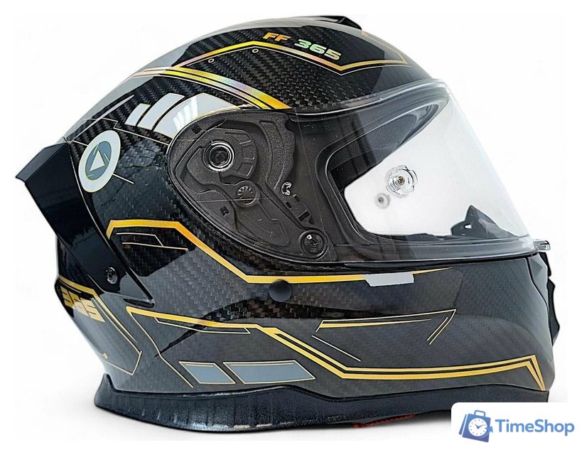 Мотошлем AIM RH365 365-012-M (M, Carbon Kaiqi Golden) - Изображение №4 — Интернет-магазин Time-Shop