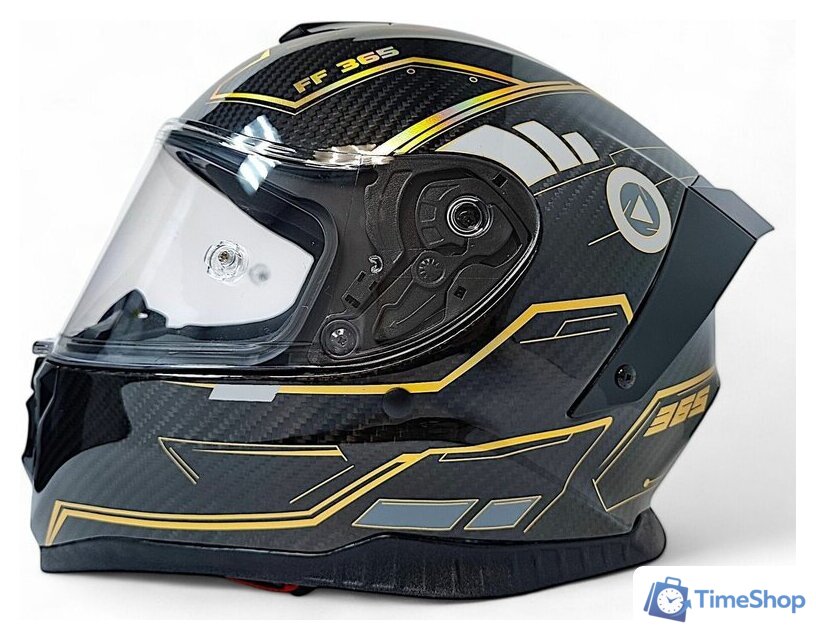 Мотошлем AIM RH365 365-012-M (M, Carbon Kaiqi Golden) - Изображение №2 — Интернет-магазин Time-Shop