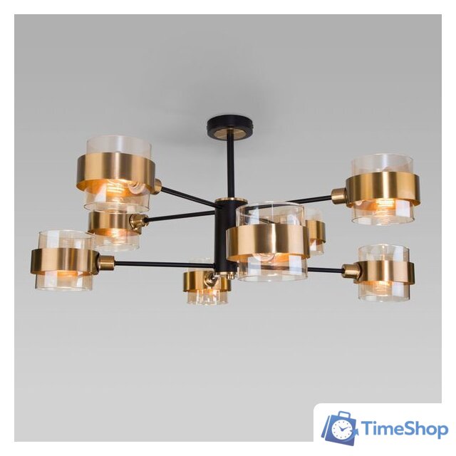 Люстра средней высоты Евросвет 70127/8 (черный) - Изображение №1 — Интернет-магазин Time-Shop