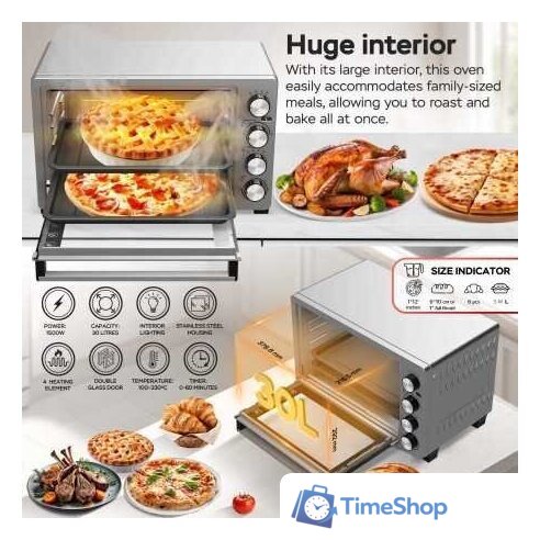 Мини-печь TurboTronic TT-EVS30 - Изображение №4 — Интернет-магазин Time-Shop