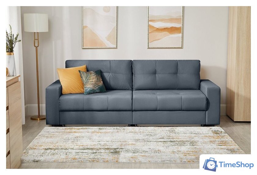 Диван Mio Tesoro Манчестер 292 1.5ек-1.5ек (968 серый) - Изображение №11 — Интернет-магазин Time-Shop