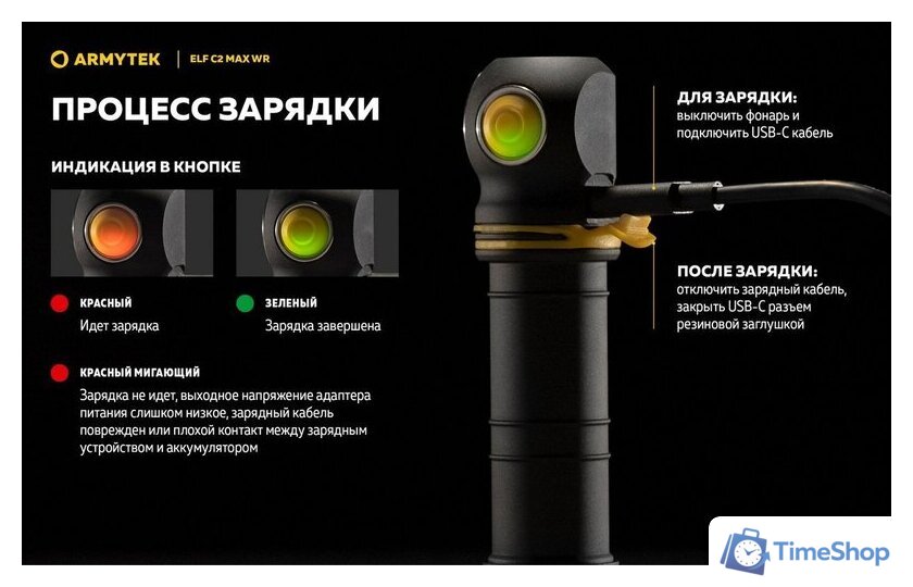 Фонарь Armytek Elf C2 Max WR USB-C (белый) - Изображение №30 — Интернет-магазин Time-Shop